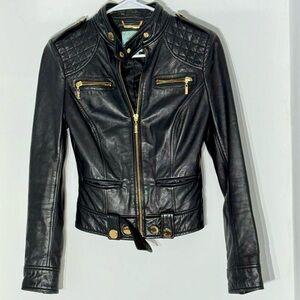 Guess XS 100% lamb leather jacket excellent condition